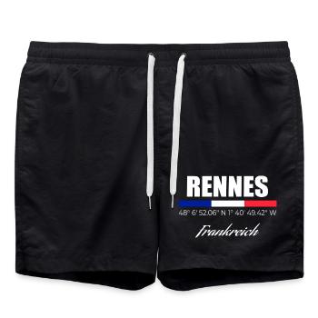 Rennes - Swim Trunks - black - Front - AI Model Male 185 light (185cm)