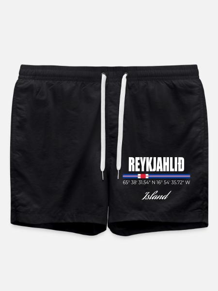 Reykjahlið - Swim Trunks - black