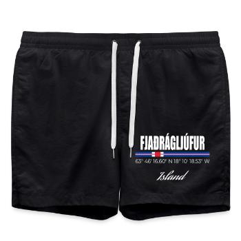 Fjaðrárgljúfur - Swim Trunks - black - Front - AI Model Male 185 light (185cm)