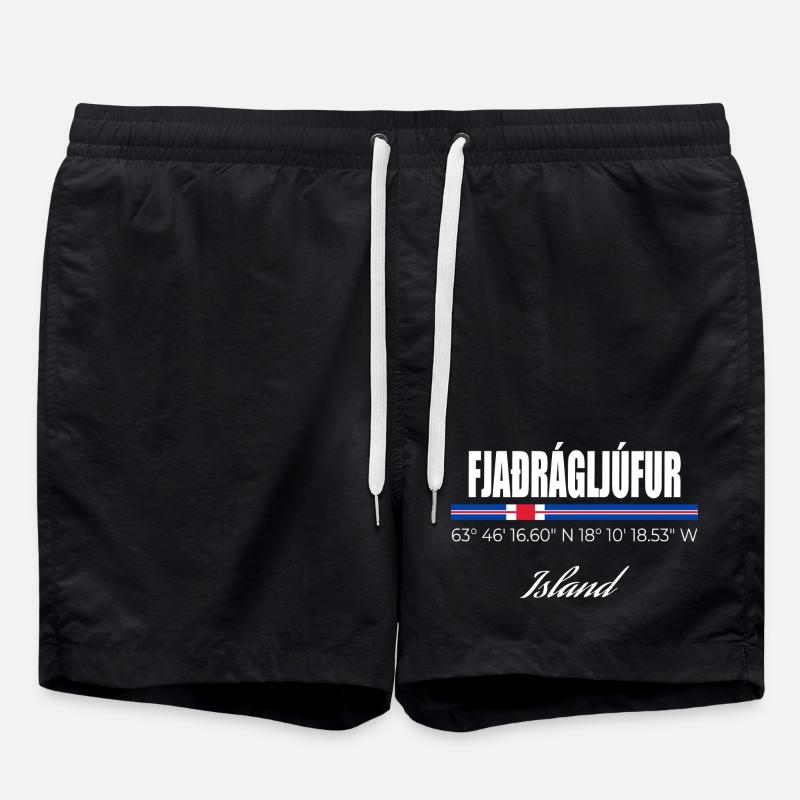 Fjaðrárgljúfur  - Badeshorts - Schwarz