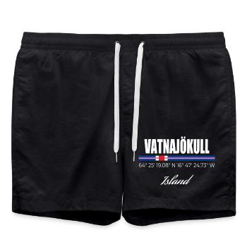 Vatnajökull - Badeshorts - Schwarz - Vorne - AI Model Male 185 light (185cm)