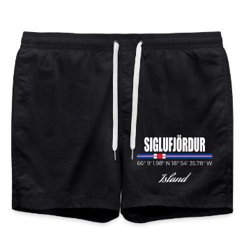 Siglufjördur - Swim Trunks - black - Front - AI Model Male 185 light (185cm)