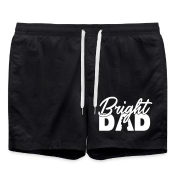 Papa Brillant Papa Drôle Cadeau de jeux de mots de la fête - Short de bain - noir - Devant - AI Model Male 185 light (185cm)