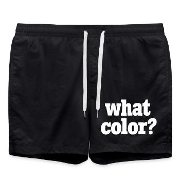 Quelle couleur ? - Blanc - Short de bain - noir - Devant - AI Model Male 185 light (185cm)