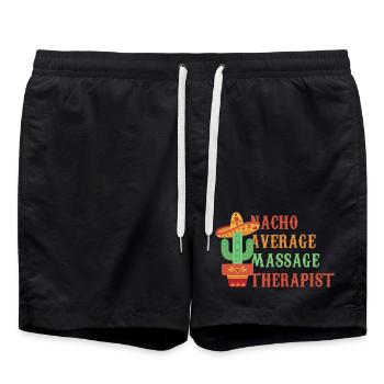 Massothérapeute moyen non-nachos - Short de bain - noir - Devant - AI Model Male 185 light (185cm)