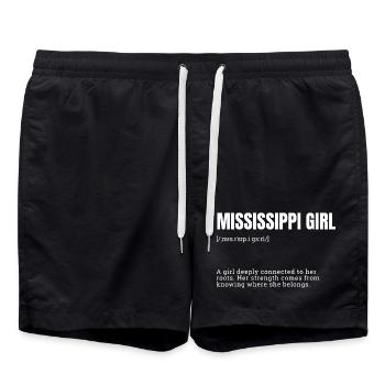 Mississippi Girl : Racines fortes - Short de bain - noir - Devant - AI Model Male 185 light (185cm)