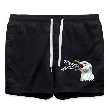 Mer Baltique BESOIN D’UNE PAUSE À FEHMARN Drôle - Short de bain - noir - Devant - AI Model Male 185 light (185cm)