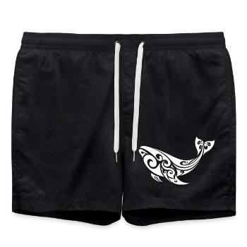 whale - Swim Trunks - black - Front - AI Model Male 185 light (185cm)