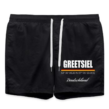 Salutations - Short de bain - noir - Devant - AI Model Male 185 light (185cm)