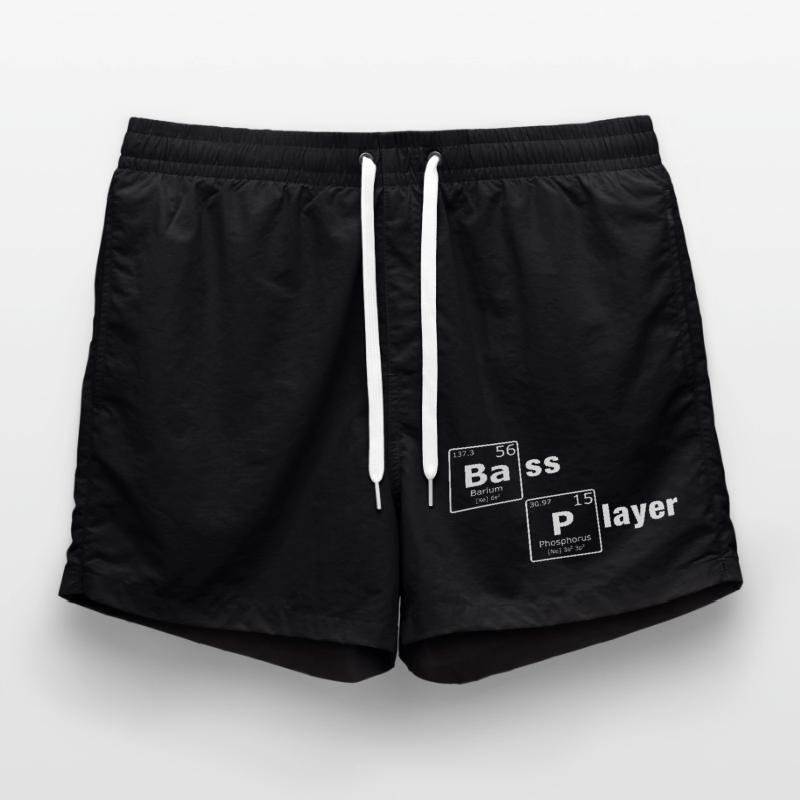 Bass Player PSE Periodic Table Elements Nerd Swim Trunks