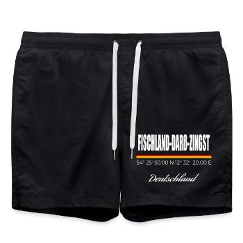 Fischland Darß Zingst - Badeshorts - Schwarz - Vorne - AI Model Male 185 light (185cm)