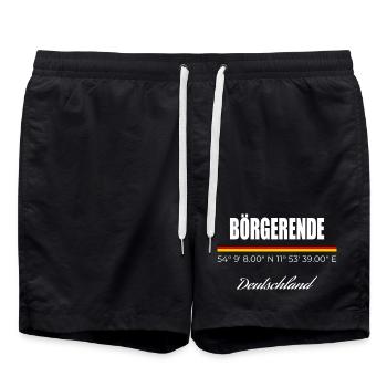 Börgerende - Badeshorts - Schwarz - Vorne - AI Model Male 185 light (185cm)
