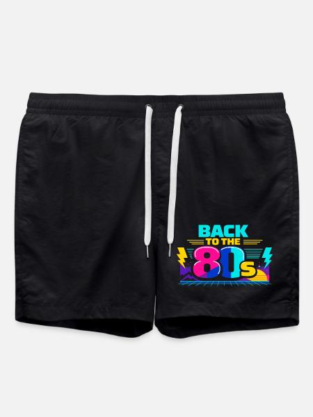 Back to the 80s Neon - Swim Trunks - black