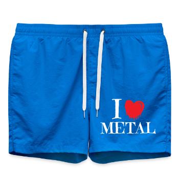 I Heart Metal Rouge Dripting Heart Fondant Art - Short de bain - cobalt blue - Devant