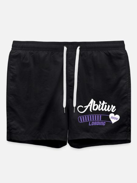 Abitur 2026 Loading Herz - Badeshorts - Schwarz