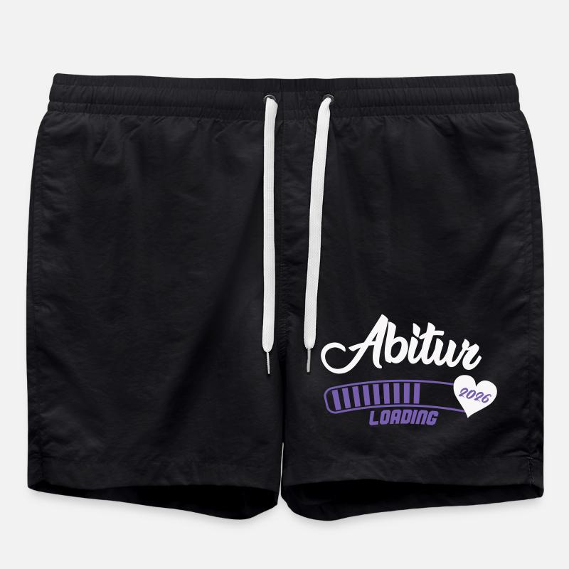 Abitur 2026 Loading Herz - Badeshorts - Schwarz