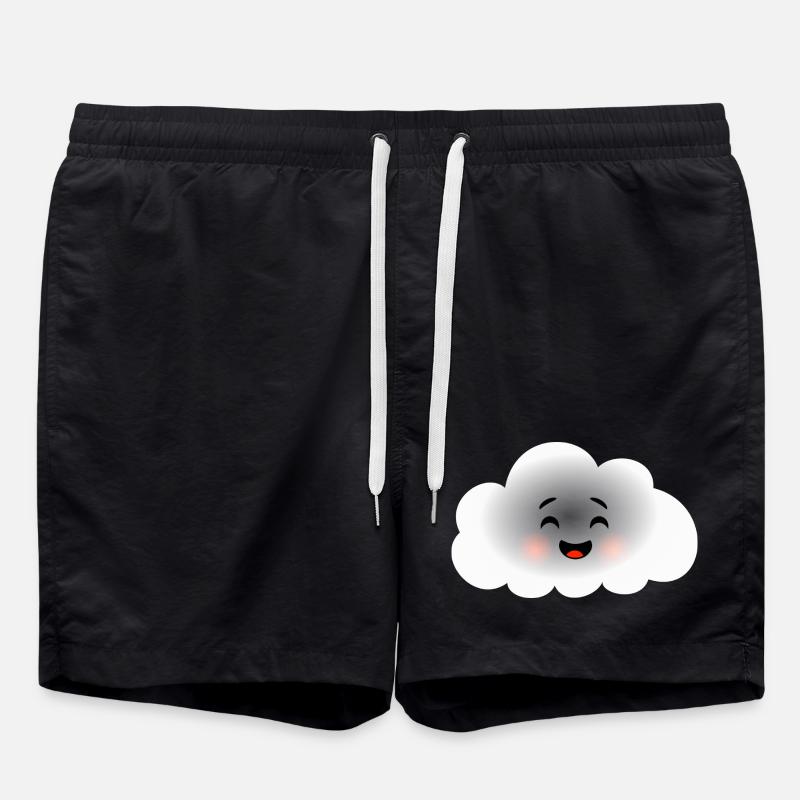 Glückliche Wolke - Badeshorts - Schwarz