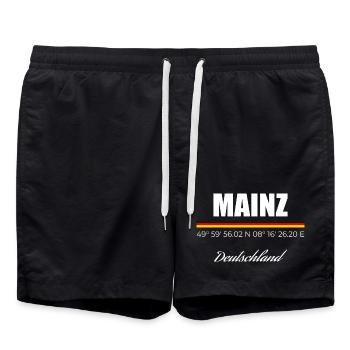 Mainz - Badeshorts - Schwarz - Vorne - AI Model Male 185 light (185cm)