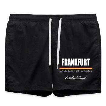 Francfort - Short de bain - noir - Devant - AI Model Male 185 light (185cm)