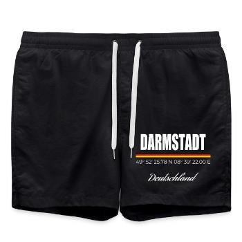 Darmstadt - Badeshorts - Schwarz - Vorne - AI Model Male 185 light (185cm)