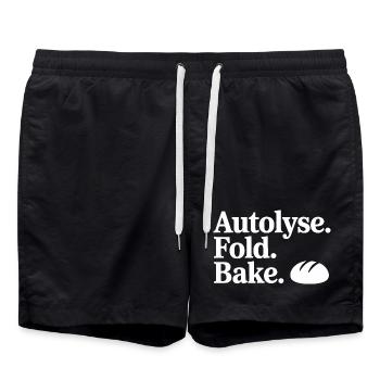 Bread Art Autolyse Fold Bake - Short de bain - noir - Devant - AI Model Male 185 light (185cm)