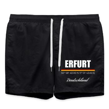 Erfurt - Badeshorts - Schwarz - Vorne - AI Model Male 185 light (185cm)