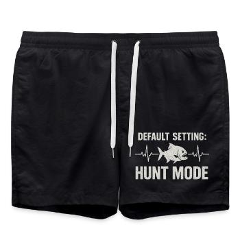 Mode Hunt Actif | Humour du pêcheur piranha - Short de bain - noir - Devant - AI Model Male 185 light (185cm)