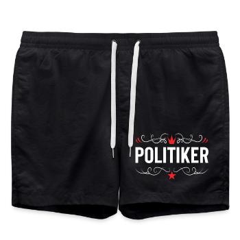 Politiker Beruf - Badeshorts - Schwarz - Vorne - AI Model Male 185 light (185cm)