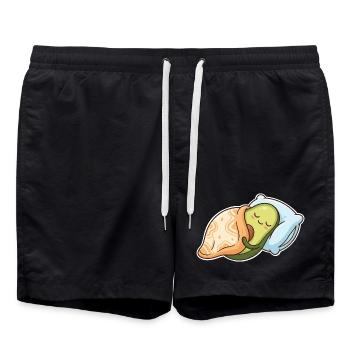 Avocado Schlafen - Badeshorts - Schwarz - Vorne - AI Model Male 185 light (185cm)