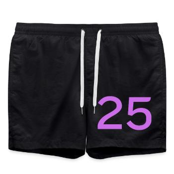 25 - Badeshorts - Schwarz - Vorne - AI Model Male 185 light (185cm)