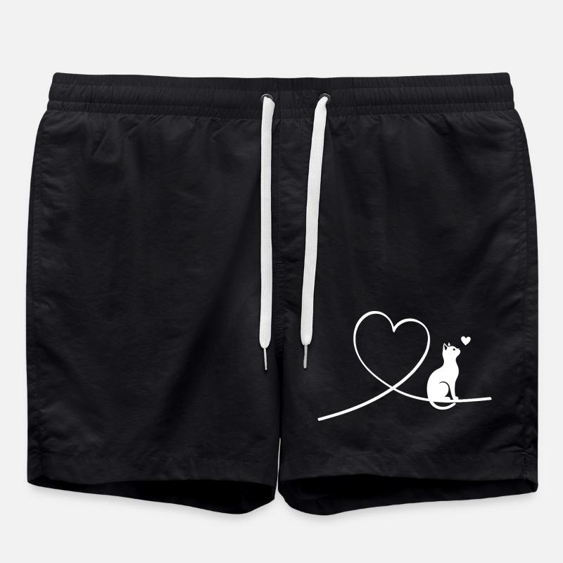 Chat - Short de bain - noir