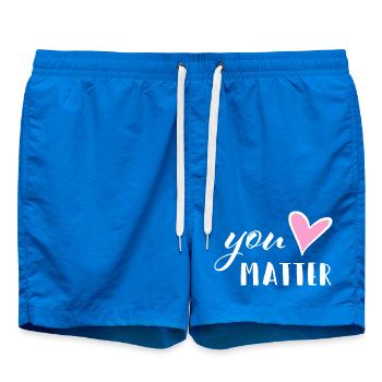 You matter - Mental Health Encourager Self-Love - Swim Trunks - cobalt blue - Front