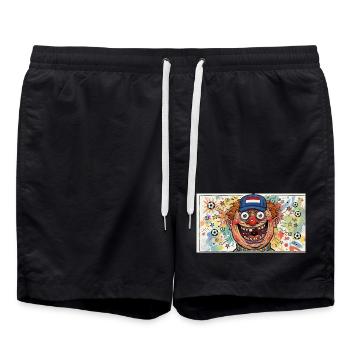 Netherlands Fan Clown Football Spectacle - Swim Trunks - black - Front - AI Model Male 185 light (185cm)
