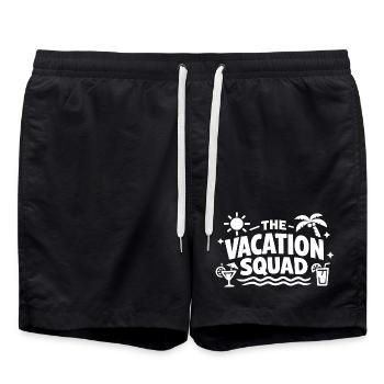 Die Urlaubstruppe - Badeshorts - Schwarz - Vorne - AI Model Male 185 light (185cm)
