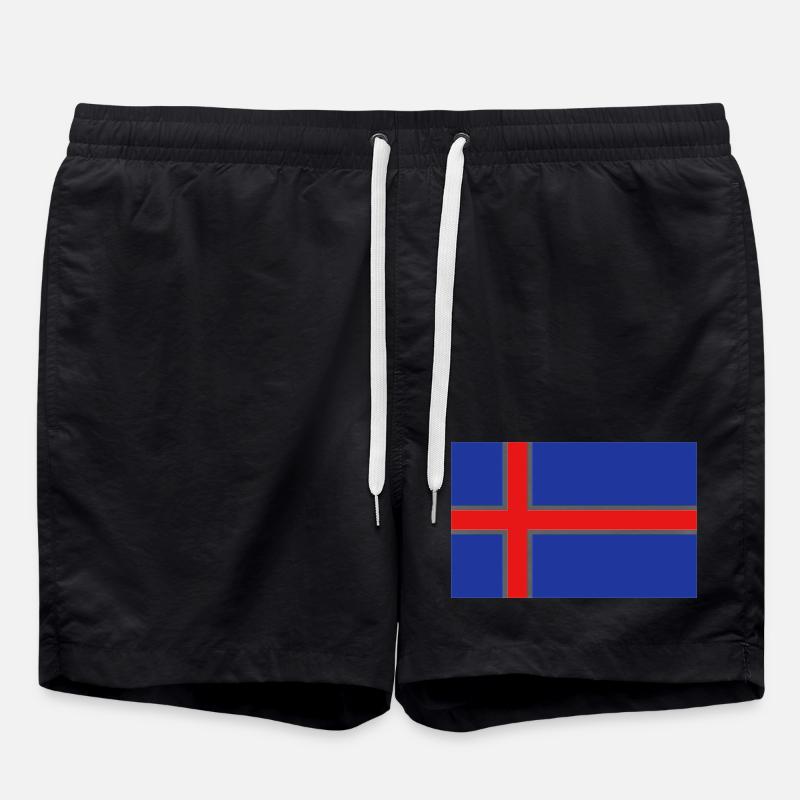 Icelandic flag - Swim Trunks - black
