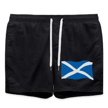 Schottland Fahne - Badeshorts - Schwarz - Vorne - AI Model Male 185 light (185cm)