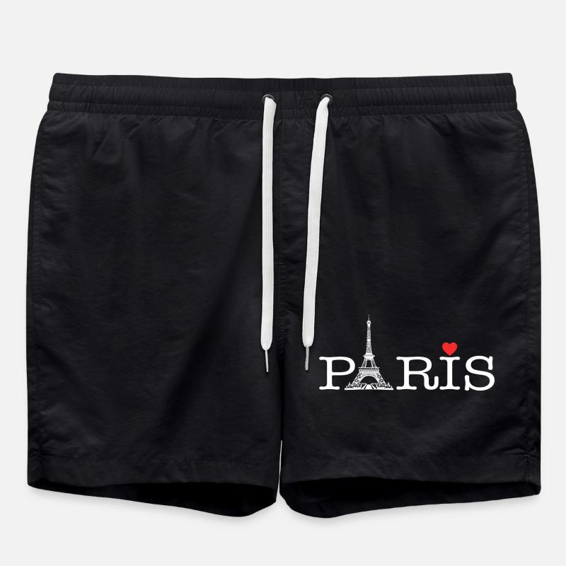 Paris Love - Swim Trunks - black