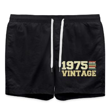 Cadeau 1975 Cadeau Anniversaire 1975 Vintage 1975 - Short de bain - noir - Devant - AI Model Male 185 light (185cm)