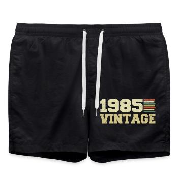 Cadeau 1985 Cadeau Anniversaire 1985 Vintage 1985 - Short de bain - noir - Devant - AI Model Male 185 light (185cm)