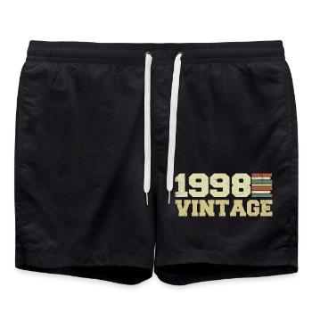 1998 Geburtstagsgeschenk 1998 Jahrgang 1998 Geschenk - Badeshorts - Schwarz - Vorne - AI Model Male 185 light (185cm)