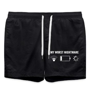 My Worst Nightmare - Funny For Gamers - Short de bain - noir - Devant - AI Model Male 185 light (185cm)
