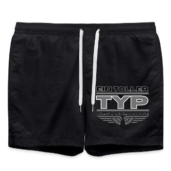 A great guy - Swim Trunks - black - Front - AI Model Male 185 light (185cm)