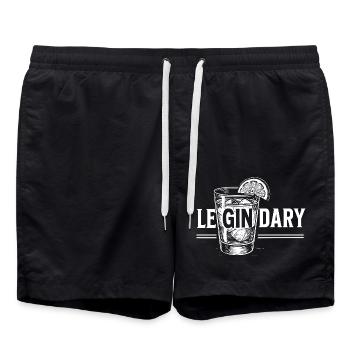 LeGinDary Motiv Design - Badeshorts - Schwarz - Vorne - AI Model Male 185 light (185cm)