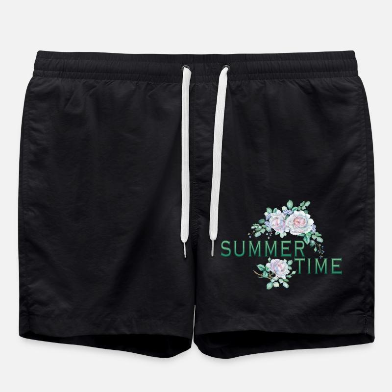 Roses - Short de bain - noir