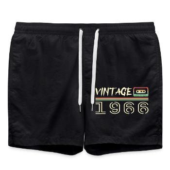 1966 Original 1966 Retro 1966 Birthday Gift - Swim Trunks - black - Front - AI Model Male 185 light (185cm)