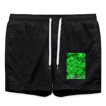 Legalize It - Cannabis - Badeshorts - Schwarz - Vorne - AI Model Male 185 light (185cm)