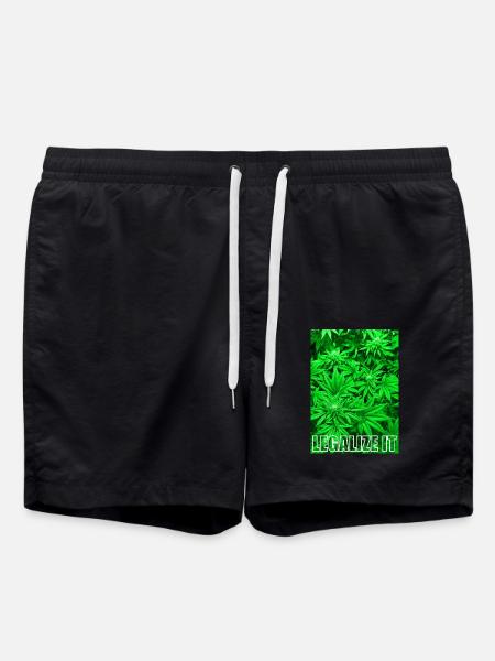 Legalize It - Cannabis - Badeshorts - Schwarz