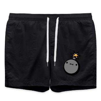 suesse bombe mit - Badeshorts - Schwarz - Vorne - AI Model Male 185 light (185cm)