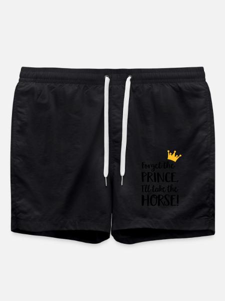 Pferd - Badeshorts - Schwarz