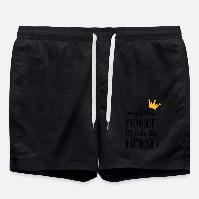 horse - Swim Trunks - black